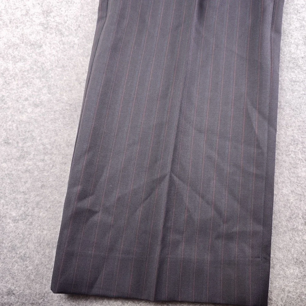 Banana Republic Dress Pants Mens 36x34 Modern Blue Pinstripe Wool Blend Flat